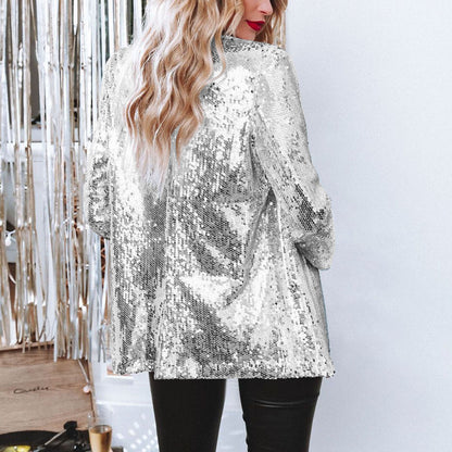 Damen Glitzer Blazer Eveloria wird zu: Eveloria Damen Glitzerjacke
