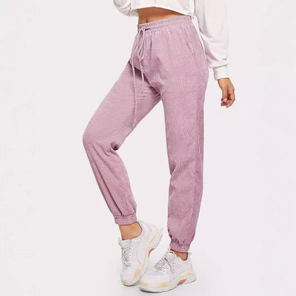 Damen Sweatpants Elastischer Bund Seitentaschen Eveloria
