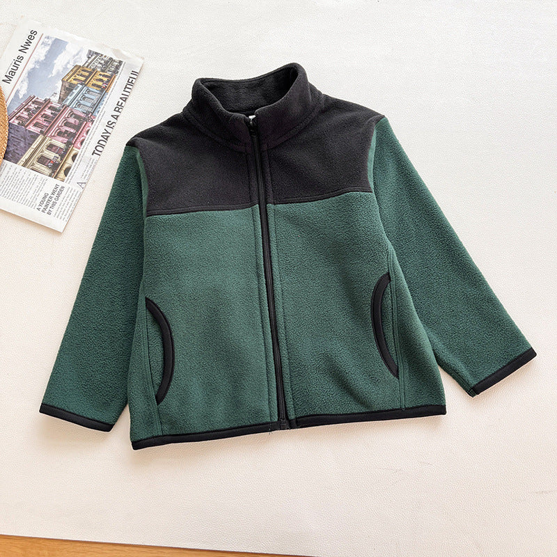 Damen Fleecejacke Hochkragen Reißverschlusstaschen Eveloria