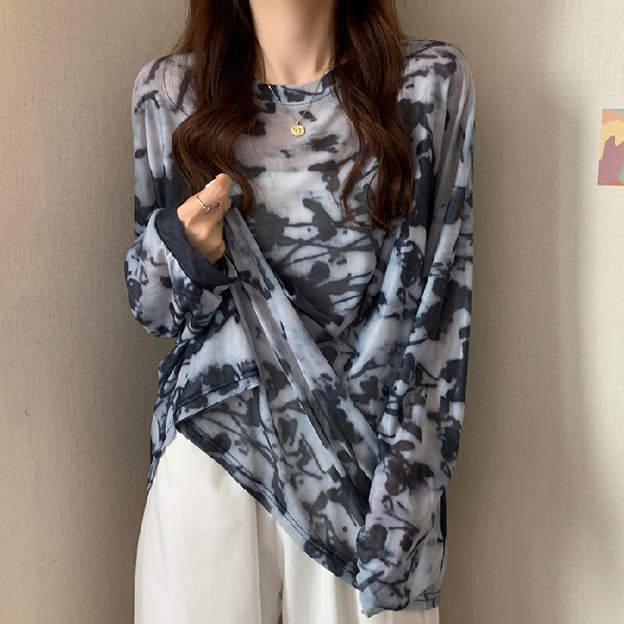 Damen Oversized-Shirt Modernes Muster Eveloria