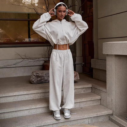 Damen Jogginganzug mit Kapuze Bequem Eveloria