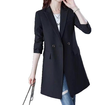 Damen Langblazer Doppelter Knopfleiste Eveloria