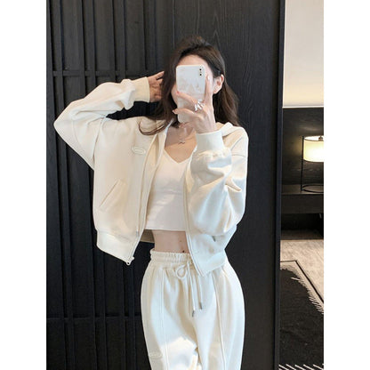 Damen Crop-Jacke Kuschelig Lässiger Schnitt Taschen Eveloria