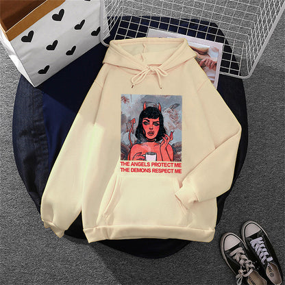 Damen Hoodie Grafikdruck Eveloria - Eveloria