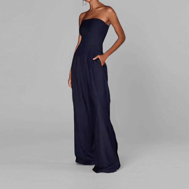 Damen Abendkleid Strapless mit Taschen Eveloria