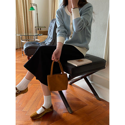 Damen Strickpullover mit Knöpfen und gemütlichem Schnitt