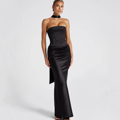 Damen Hochzeitskleid Schulterfrei Elegant Taillenverband