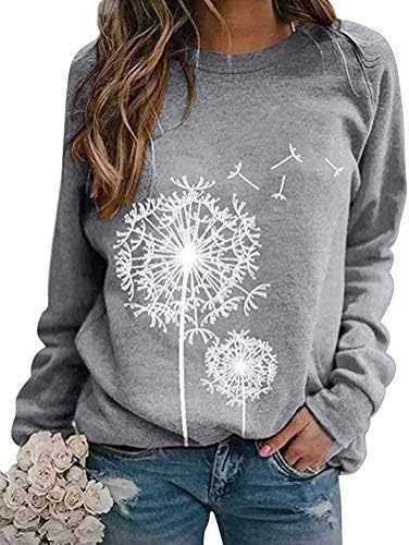Damen Sweatshirt Pusteblumen-Motiv Eveloria