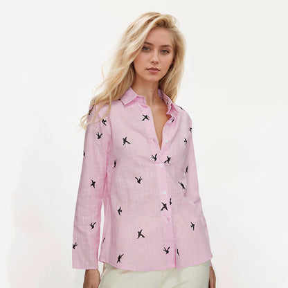 Damen Bluse mit Knotendetail und verspieltem Design