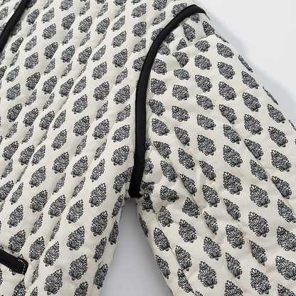 Damen Steppjacke Muster Praktische Taschen Eveloria