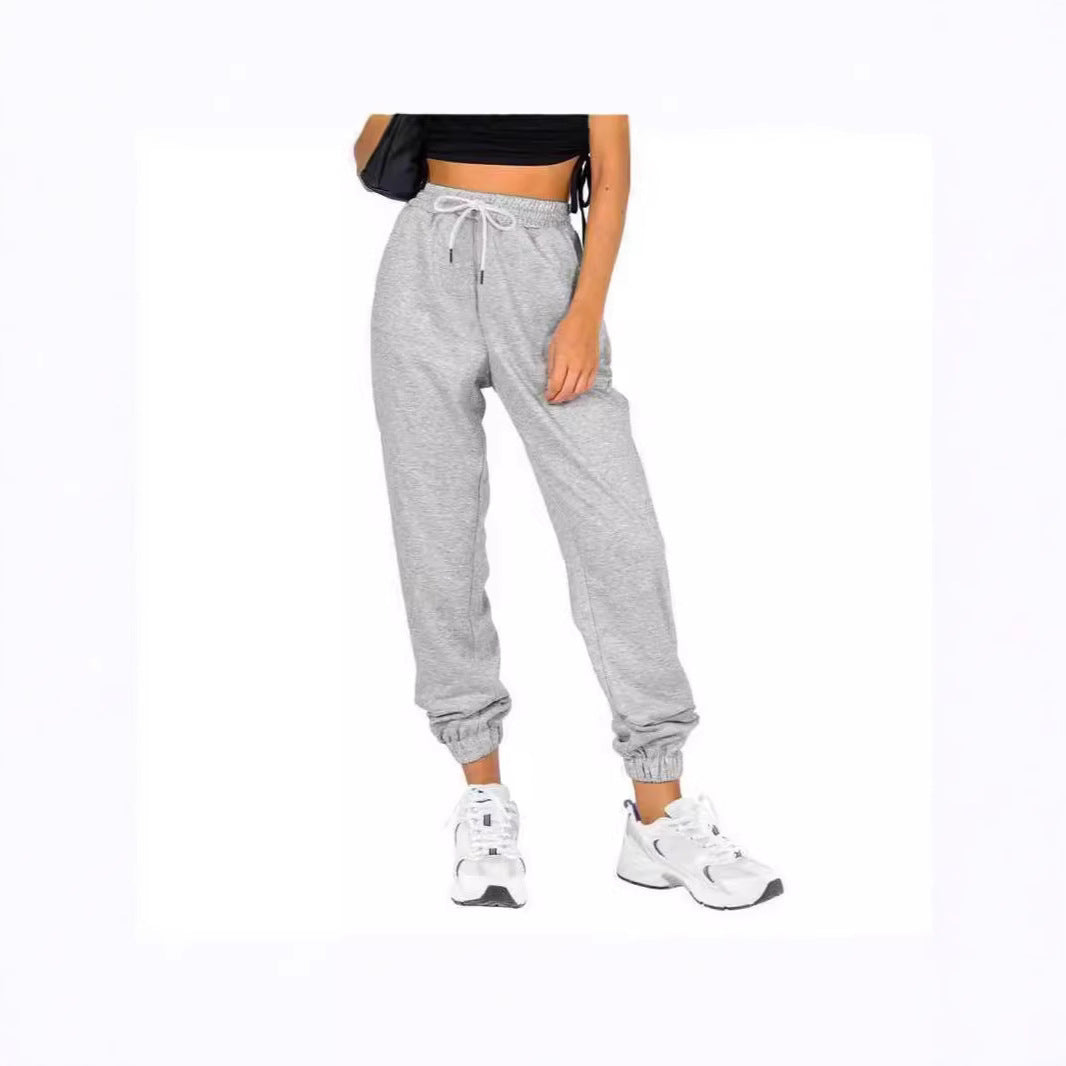 Damen Sweatpants Elastischer Bund Kordelzug Eveloria