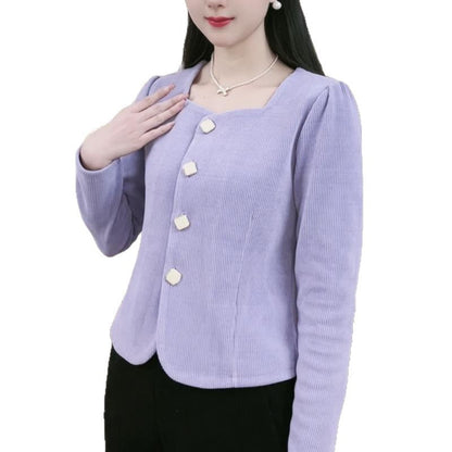 Damen Kurzjacke mit Knöpfen Eveloria