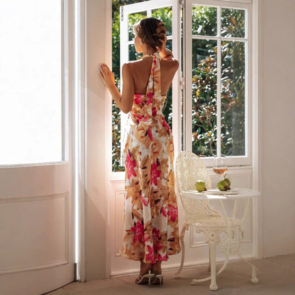 Damen Hochzeitskleid Halterneck