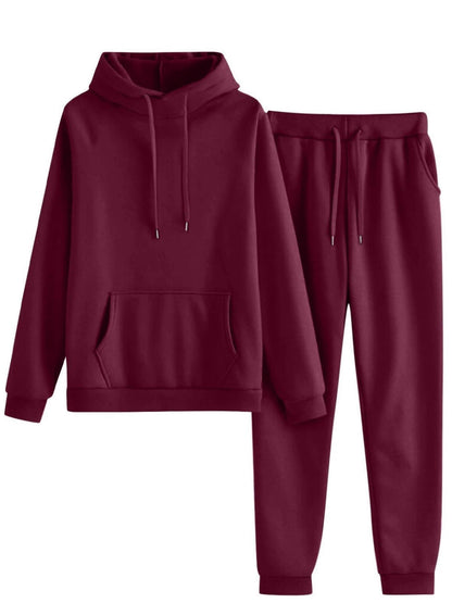 Damen Hoodie Jogginghose Set Lässig Mit Taschen Eveloria