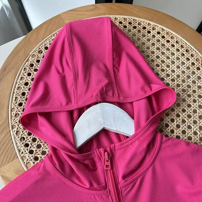 Damen Funktionale Kapuzenjacke Atmungsaktives Netz Eveloria