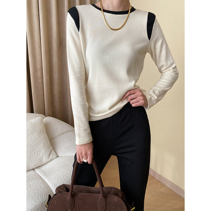 Damen Langarmshirt mit Kontrasteinsätzen Eveloria