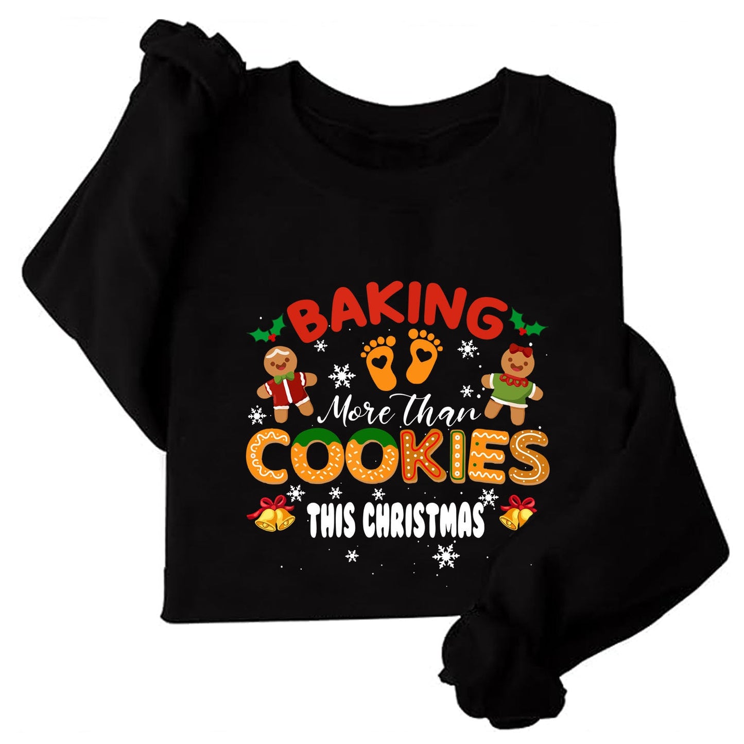 Damen Sweatshirt Weiches Fleece Weihnachtsdruck Grün - Eveloria