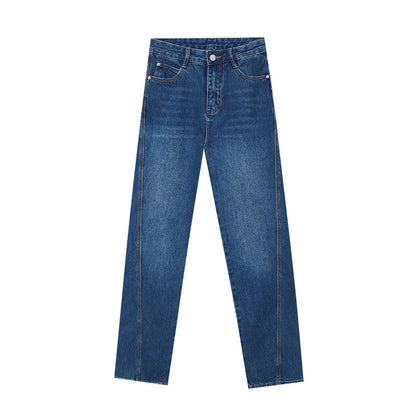 Damen Hemdbluse Denim Blau Weiß