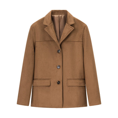 Damen Blazerjacke Weich Stoff Eveloria