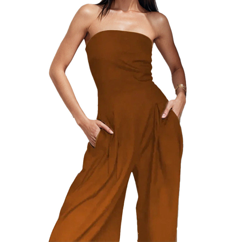 Damen Abendkleid Strapless mit Taschen Eveloria