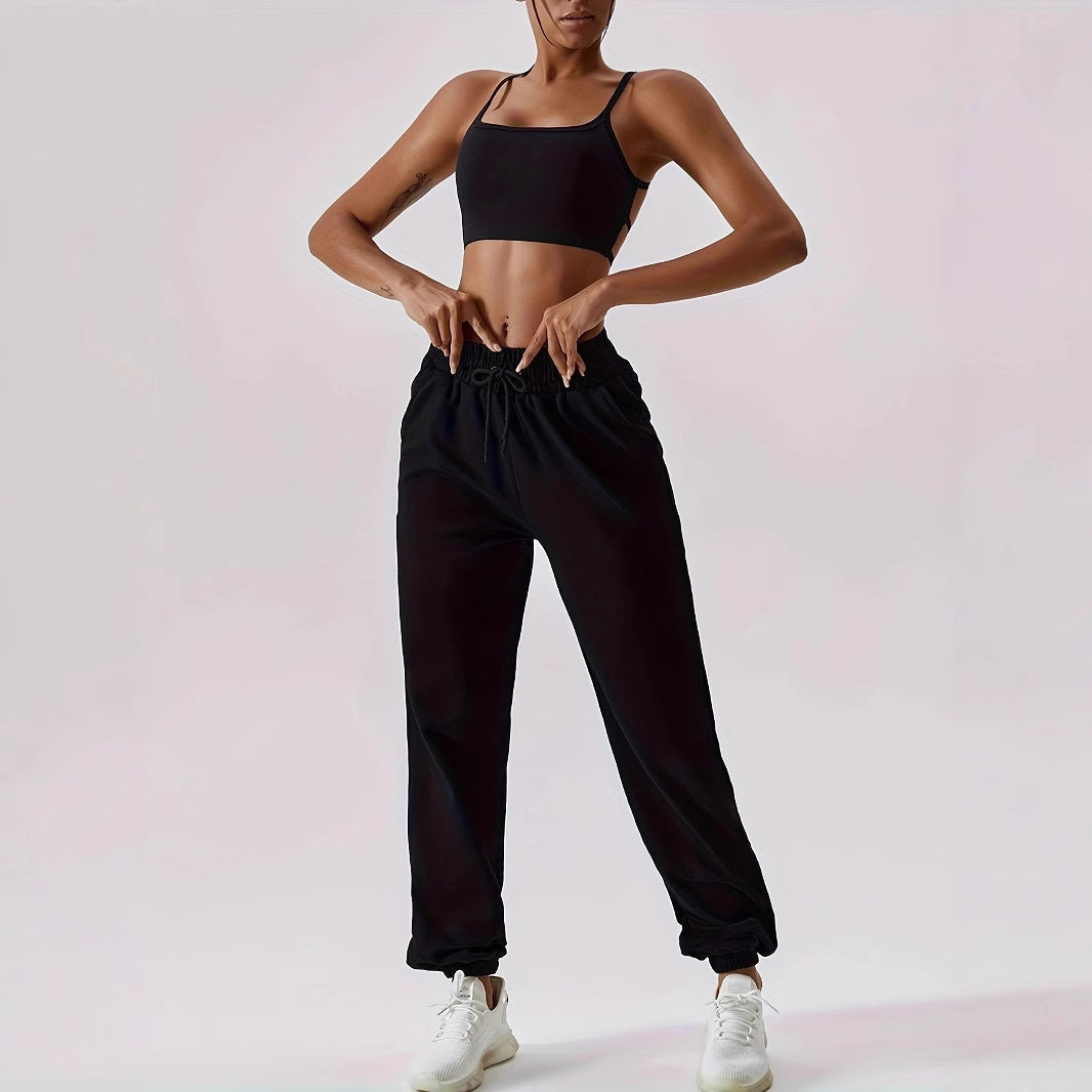 Damen Sporthose Hochbund Elastisch Eveloria
