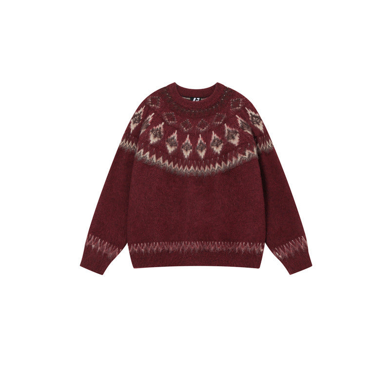 Damen Pullover Traditionelles Muster Eveloria