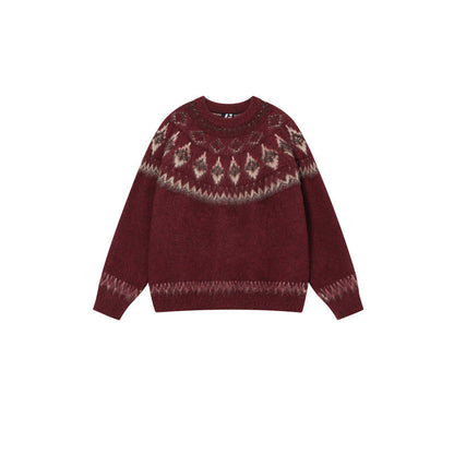 Damen Pullover Traditionelles Muster Eveloria