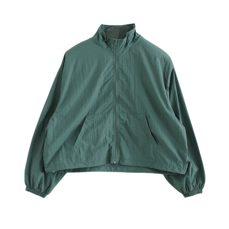 Damen Sportwindjacke mit Reißverschluss und hohem Kragen Eveloria