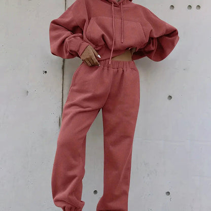 Damen Kapuzenpullover mit Jogginghose Bequem Eveloria