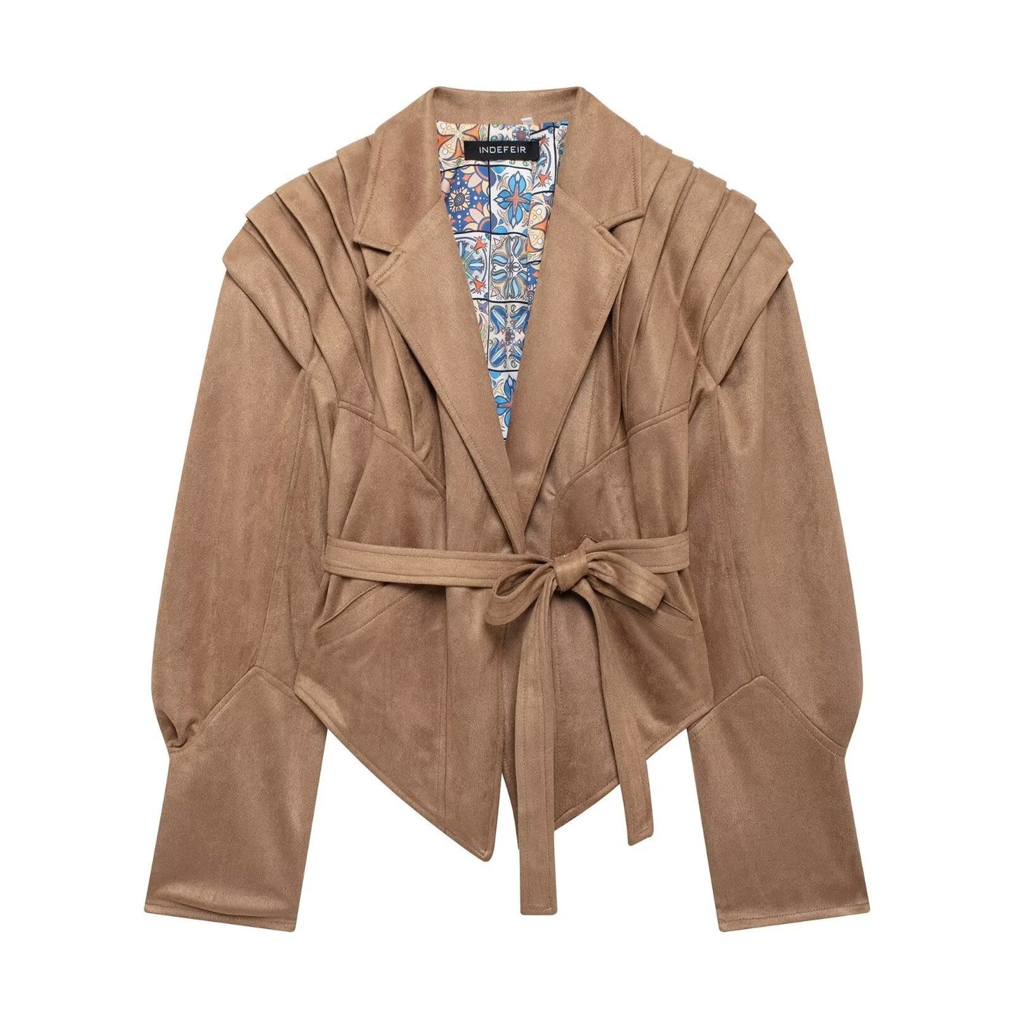 Damen Blazerjacke Tailliert Strukturierte Schultern Eveloria