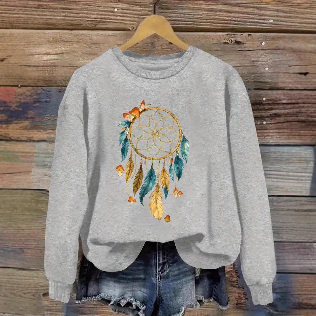 Damen Sweatshirt Traumfänger-Design Eveloria