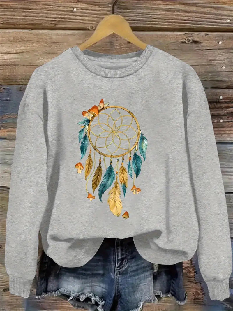 Damen Sweatshirt Traumfänger-Design Eveloria