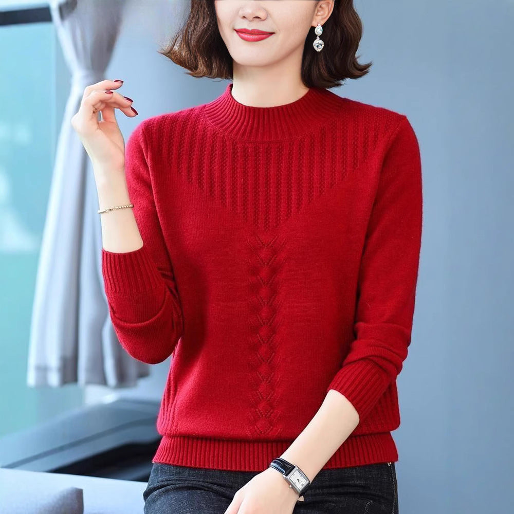 Damen Strickpullover Zopfmuster Eveloria