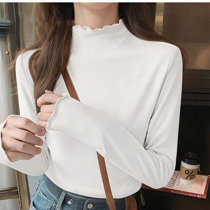 Damen Langarmshirt Rüschendetails Elisabeth