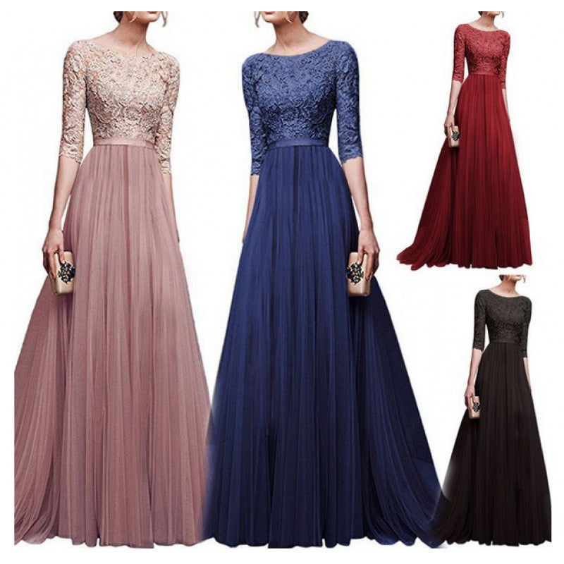 Eveloria Damen Abendkleid Spitze Voluminöser Rock - Eveloria