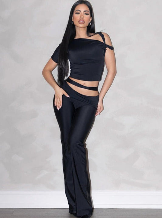 Asymmetrisches Damen Zweiteiliges Set - Norvielle