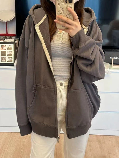 Damen Fleecejacke Hochkragen Reißverschlusstaschen Eveloria
