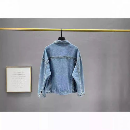 Damen Jeansjacke mit Nieten Eveloria