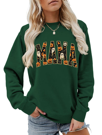 Damen Sweatshirt Halloween-Design Baumwolle Komfort Schnitt