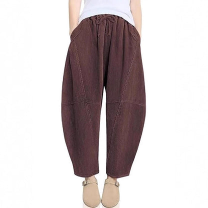 Damen High-Waist Freizeithose mit Kordelzug Eveloria