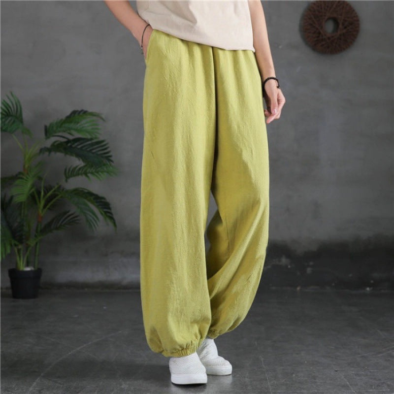 Damen Bequeme Luftpants Elastischer Bund Eveloria