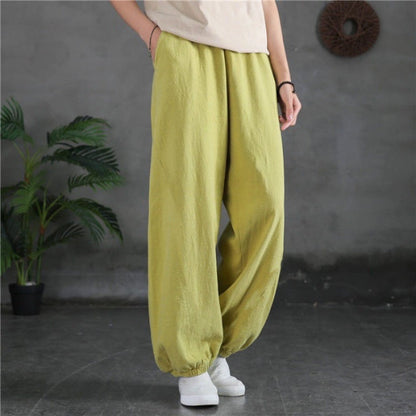 Damen Bequeme Luftpants Elastischer Bund Eveloria