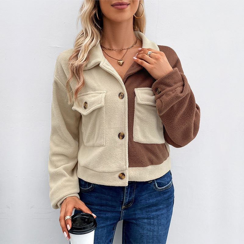 Damen Fleecejacke mit Taschen und modischem Schnitt Eveloria ->