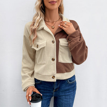 Damen Fleecejacke mit Taschen und modischem Schnitt Eveloria ->