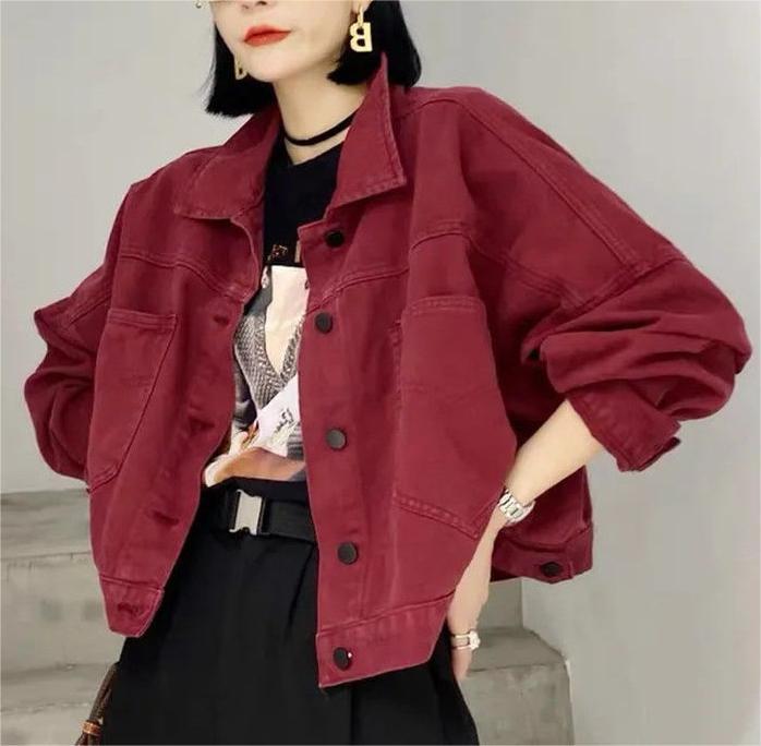 Damen Oversized Denimjacke Blau Eveloria