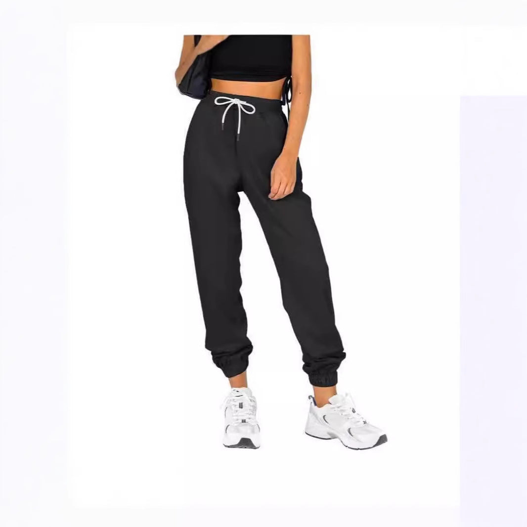 Damen Sweatpants Elastischer Bund Kordelzug Eveloria