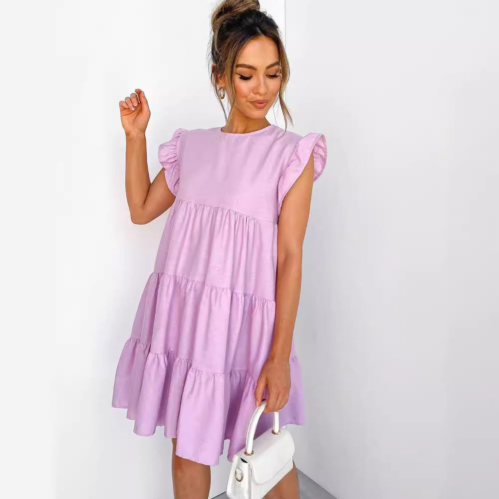 Damen Freizeitkleid Eveloria Baumwolle Sommerfarben