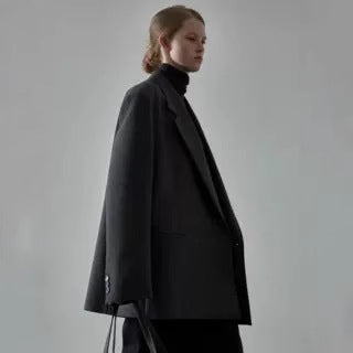 Damen Oversize Blazer Klassischer Stil Eveloria