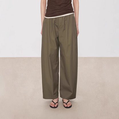 Damen Palazzo-Hose Elastischer Bund Weit