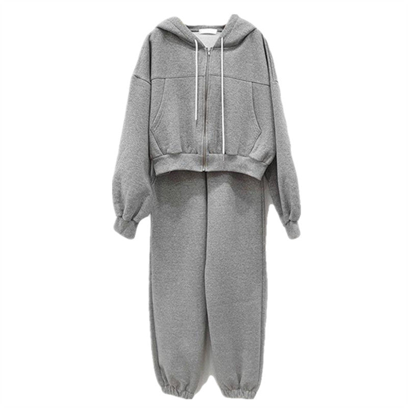 Damen Jogginganzug-Set mit Bomberjacke und Slim-Fit-Hosen